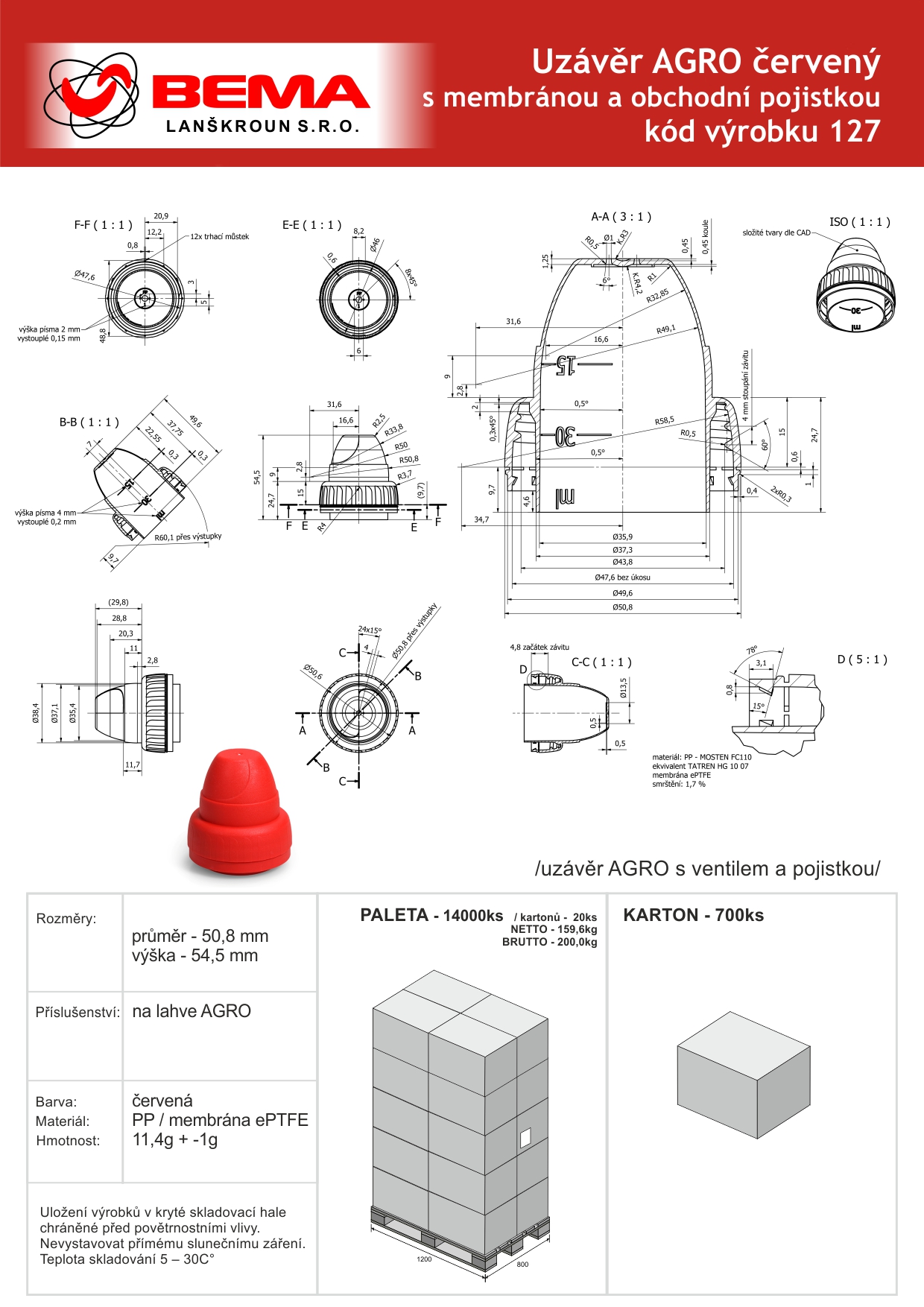 uzaver AGRO kod 127 s membranou a obch pojistkou 4-9-2024